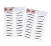 DIYEAH Imitation Eyebrow Transfer Stickers 2Pcs Black Hair-Like Material for People Sparse Eyebrows Instant Grooming Tool for Men Women