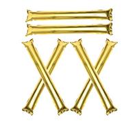 DIYEAH Inflatable Cheer Sticks and Boost Team Spirit 6pcs Noise Makers Portable Aluminum Foil Party Cheering Sticks to Amplify Excitement for Sporting Events and Concerts