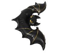 DIYEAH Inflatable Halloween Bat Balloon Matte Black Foil Decoration for Indoor Outdoor Haunted House Party Supplies Spooky Tree Hanging Decor