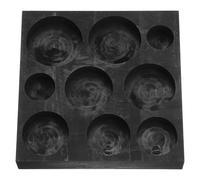 DIYEAH Ingot Mold: Graphite Oil Groove Mold with 9 Holes - Ingot and Coin Casting Crucible for Gold Silver Melting Jewelry Making Tool & Craft Production