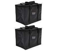 DIYEAH Insulated Grocery Bags with Zipper with Braided Coating 2pcs and Aluminum Foil Material, Multifunctional Portable Food Carrier Bags for Going an Amusement Park or School
