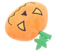 DIYEAH Interactive Halloween Pumpkin Plush Cat with Squeaky Sound, Sturdy Chewing and Teething for Cats and Kittens, Cute Soft Pet for Halloween Play