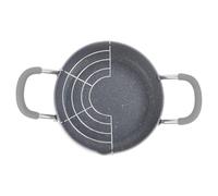 DIYEAH Japanese Style Mini Frying Pot with Drain Rack and Deep Fryer Pan for Tempura Fried Chicken French Fries Compatible with Gas and Electric Stoves