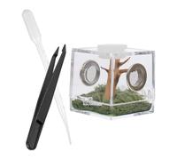 DIYEAH Jumping Spider Breeding Box Acrylic Feeding Case Small Enclosure for Florida Spiders Pet Display Terrarium Suitable for Home Reptile and Insect Housing