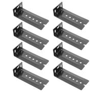 DIYEAH Keyboard Drawer Rails Black for Keyboard Drawer Slides under Desk 8pcs L-shaped Alloy Mounting Brackets
