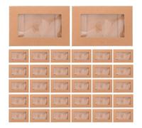 DIYEAH Khaki Card Envelopes Set with Window Heart Clasp for Wedding Invitations and Greeting Notes 50Pcs Blank Mini Envelopes