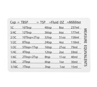 DIYEAH Kitchen Conversion Chart Magnetic Scale Plate for Cooking and Baking Refrigerator Accessory