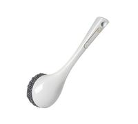 DIYEAH Kitchen Dish Brush Cleaning Tool with Long Handle and Comfortable Grip, Creative White Pp and Polyester Design for Easy Food and Stain Removal in Dining Room and Hotel Use