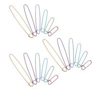 DIYEAH Knitting Holder Set and Wide Butterfly Clasp, Ergonomic Design 18pcs with Aluminium Flat Needle for Preventing Yarn Splitting and Ensuring Clean Segmenting, for