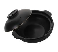 DIYEAH Korean Clay Pot with Lid High Temperature Resistant Ceramic Casserole for Rice Noodles and Soups Direct Flame Usability Smooth Surface for Easy Cleaning Everyday Kitchen Cookware