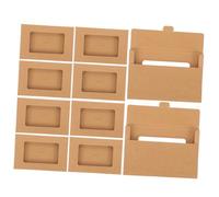 DIYEAH Kraft Paper Envelope Storage Box Window 10pcs Postcard Box for Mailing Statements Annual Reports Literature
