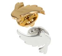 DIYEAH Lapel Pins Peace Dove Brooch 2pcs Set, Metal Bird Badge in Gold and Silver Alloy for Women, Charity Event Symbol and Justice Emblem for Daily and Professional Use