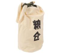 DIYEAH Large Capacity Canvas Rice Storage Bag 1KG Portable Grain Container Pouch Leak-Resistant Funnel for Outdoor Camping and Dried Food Storage