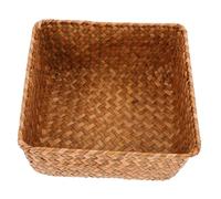 DIYEAH Large Natural Seagrass Woven Storage Basket for Desktop Organizing Rustic Handmade Sundries Holder with Spacious Capacity Use for Kitchen Essentials and Home Decor