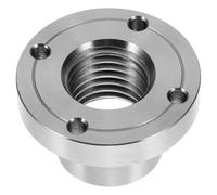 DIYEAH Lathe Chuck Adapter Wood Lathe Face Plate Threaded Backplate Steel Silver 2 Inch 1-8tpi Multifunctional Precise Machining for Woodworking Projects
