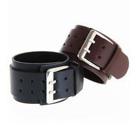 DIYEAH Leather Bracelet Big Buckle with Double Layer for Men Coffee | Easy to Take, Vintage Chic Style, Hand Ornament Wristband, Mens Designer Look