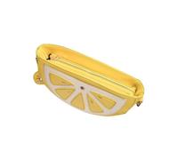 DIYEAH Lemon Two Carrying Methods Pu and Polyester Material with Chain Strap, Fruit Shape Design, Moderate Capacity Crossbody Handbag for Women for Dating and School Use