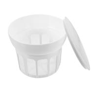 DIYEAH Lidded Yogurt Strainer Fine Mesh Filter Lid Reusable Yogurt Milk and Cheese Mesh Strainer and Whey Separation Kitchen Dairy Tool for Healthy Cooking