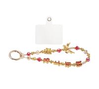 DIYEAH Lightweight Horse Year Phone Chain Strap Maneki Neko Lucky Cat Beads, Hands-free Cell Phone Wristlet Bracelet for Traveling and Everyday Inspiration, 2026 Chinese New Year Blessing