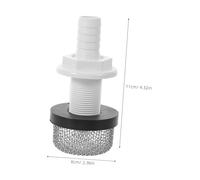 DIYEAH Live Well Aerator Pump Filter with Water Intake Strainer Screen Boat Pump Replacement Fitting for Marine Fish Tank Plumbing for Aquatic Oxygenation