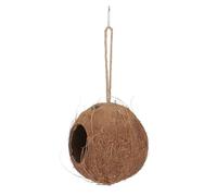 DIYEAH Lizard Hiding Nest Coconut Shell 12 Inch Practical Two Hole Feeder and Nest for Small Pets Indoor Use