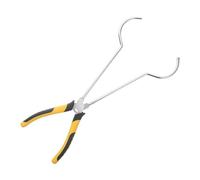 DIYEAH Long Crucible Tongs Bent Nose Pliers for Jewelry Making High-Temperature Resistant Metal Refining Clamp with Ergonomic Handle for Secure Grip and Precise Melting Operation