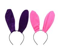 DIYEAH Long Rabbit Ear Headband Hairbands 2pcs with High Elasticity Cloth Material, Adorable Cartoon Style for Family Gatherings and Decoration