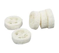 DIYEAH Loofah for Creative Decoration for Your Bathroom 5pcs Beige Plastic Soap Holder Tray with Breathable Design and Simple Natural Shape and Soap Making