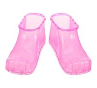 DIYEAH Magnetic Small Size Foot Soaker Shoes 12.5cm Red Portable Foot Bath Spa Massager for Home Pedicure and Soaking Relief