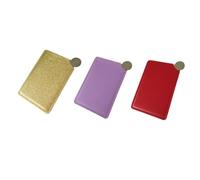 DIYEAH Makeup Mirror High Definition Glass 3pcs Stainless Steel Portable Pocket Mirror Assorted Colour Random Color for Travel and