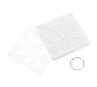 DIYEAH Mandala Drawing Stencil 36pcs Flower Hollow Square Shape Journal Tile Stencil Mandala Template DIY Hollow Molds for Painting Decor Number White Stone