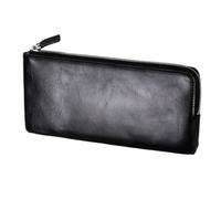 DIYEAH Men Business Wallet Large Capacity Pu Leather Long Zippered Purse Comfortable Touch Feeling Portable Men Chic Purse for Shopping and School