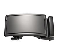 DIYEAH Men’S Automatic Ratchet Belt Buckle Replacement, Black Zinc Alloy Click Buckle for 35Mm Leather Straps, Suitable for Formal and Casual Wear