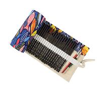 DIYEAH Meow Pattern Canvas Pencil Bag Slot Organizer Pencil Roll Wrap Portable Knitting Quality Canvas for Artists