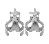 DIYEAH Metal Candle Snuffer Flame Extinguisher Tool 2Pcs Silver Heart Design for Bedroom and Living Room