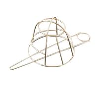 DIYEAH Metal Hollow Birdcage Hair Bun Cage with Pin Golden Hair Bun Fork Stick for Women and Accessory