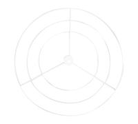 DIYEAH Metal Lampshade Frame 45cm Diameter White E27 Lamp Shade Ring Wire DIY Lamp Holder Three-Tier Iron Fixture for Table and Ceiling Lights