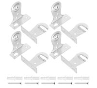 DIYEAH Metal Roller Shade Mounting Brackets Sturdy Metal 4 Pairs with Screws, Rust Resistant Finish, Easy Installation, Sleek Minimalist Design Window Blind Accessories for Living Room