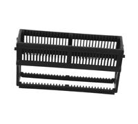 DIYEAH Microscope Slide Drying Stand with 30 Slots, Black Plastic Laboratory Slide Rack Featuring Chemical Resistance and Wide Antitip Base, for Centrifugal or Oscillation Staining