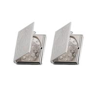 DIYEAH Mini Bible Book Photo Case Pendant and Comfortable Hand Feeling Portable Design 2pcs Stainless Steel for DIY Handicrafts Accessories