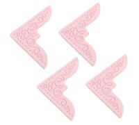 DIYEAH Mini Book Corner Protectors 4pcs Pu Book Corners for Albums Notebook Scrapbook School Photo Album