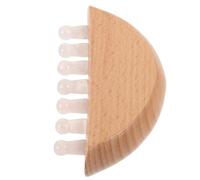 DIYEAH Mini Comb Scalp Massager Pink Artificial Jade and Wood round Design Portable Lightweight Does Not Damage The Scalp for Daily Hair Care and Home Use