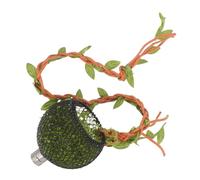 DIYEAH Mini Jumping Spider House Climbing Spider Shelter with Artificial Plant Vines Easy to Clean Sturdy Metal Cube 37X5X4.5Cm