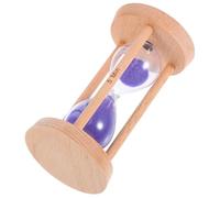 DIYEAH Mini Sand Timer Hourglass with Wood Frame and Glass Construction, Elegant round Sand Clock for Convenient Timing and Time Management Aid, for Classroom Activities and Exercise