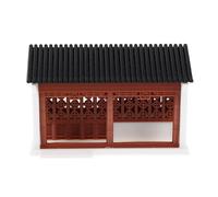 DIYEAH Miniature Asian Ancient Building Model Chinese Style House Statue for Bonsai Landscaping Aquarium Decor DIY Mini Garden Accessories Ornament