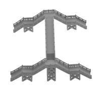 DIYEAH Miniature Footbridge Model Kit for Railway Layouts Detailed Pedestrian Overhead Bridge for Urban Landscape Decor Compact DIY Accessory for Sand Tables and Model Train Scenery