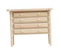 DIYEAH Miniature Wooden Cabinet for Dollhouse Multi Dollhouse Furniture Easy Assembly Durable Wood Interactive Play Encourages Tidiness Miniature Accessory for Creative Fun