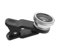 DIYEAH Mobile Phone Lens Kit Super Wide Angle Macro Fisheye Lens Attachment Stylish Silver Design Easy to Install High Definition Photography