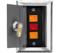 DIYEAH Momentary Push Button Control Box for Electric Roller Shutter Door, Outdoor Manual Switch Enclosure with Lock, Garage Gate Opener Keypad Compatible