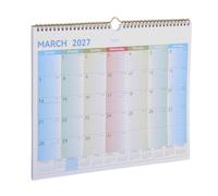 DIYEAH Month Wall Planning Calendar with Smooth Page Turning and Ample Writing Space 2026-2027, Paper Material Minimalist Design 36x29cm Wall Hanging Monthly for Home or Office Use